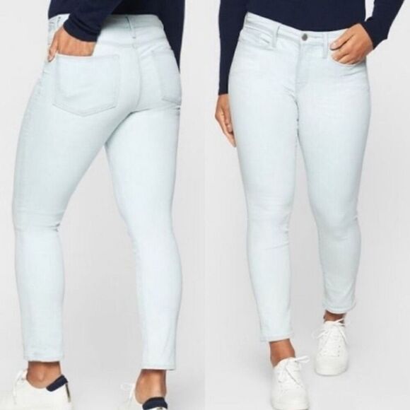 Athleta Sculptek Light Blue Skinny Jeans Size 10 ankle - Picture 1 of 7